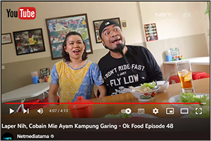 Laper Nih, Cobain Mie Ayam Kampung Garing - PHEPPI Ok Food Episode 48, Netmediatama. (Courtesy Of YouTube).